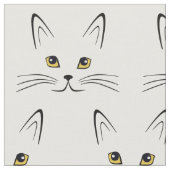 Cat Face Pattern Stof (Close Up)