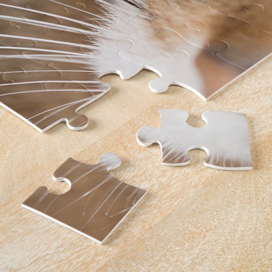 Cat Face Photo Puzzle Legpuzzel (Zijkant)