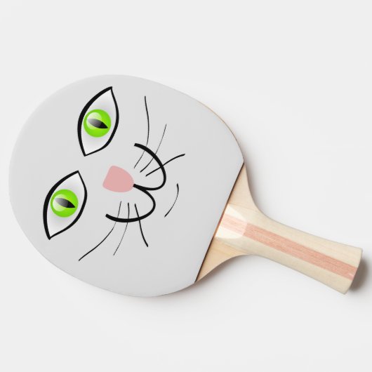 Cat-Face Ping Pong Paddle Tafeltennisbatje (Zijkant)