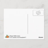 Cat Face Pumpkin Happy Halloween Briefkaarten (Achterkant)