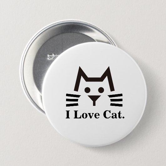 Cat-Face Ronde Button 7,6 Cm (Voorkant /achterkant)