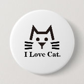 Cat-Face Ronde Button 7,6 Cm (Voorkant)