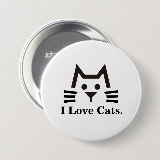 Cat-Face Ronde Button 7,6 Cm (Voorkant /achterkant)