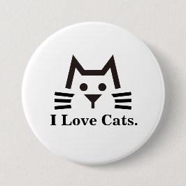 Cat-Face Ronde Button 7,6 Cm
