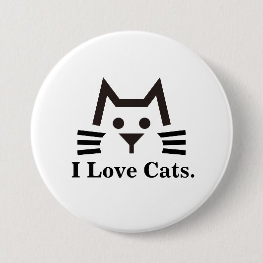 Cat-Face Ronde Button 7,6 Cm (Voorkant)