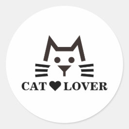 Cat-Face Ronde Sticker