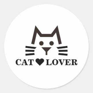Cat-Face Ronde Sticker