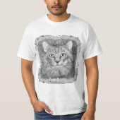 Cat Face Sketch T-Shirt (Voorkant)