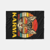 Cat Face Sungles Karma Funny Kitten Kitty Men Wome Fleece Deken (Voorkant (Horizontaal))