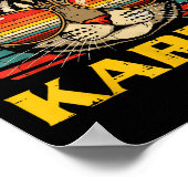 Cat Face Sungles Karma Funny Kitten Kitty Men Wome Poster (Hoek)