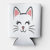 Cat Face Whiskers Print Liefde Halloween Blikjeskoeler (Voorkant)