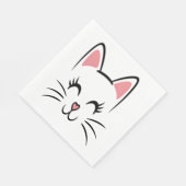Cat Face Whiskers Print Liefde Halloween Servet (Hoek)