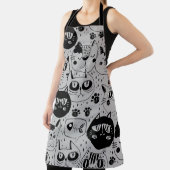 Cat Faces All-Over Print Schort (Insitu)