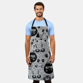 Cat Faces All-Over Print Schort (Gedragen)