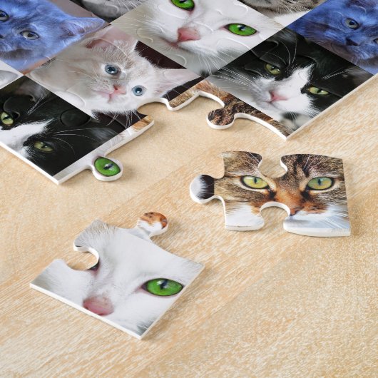 Cat Faces Collage Puzzel (Zijkant)