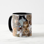 Cat Faces Patroon Mok (Voorkant links)