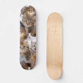 Cat Faces Patroon Persoonlijk Skateboard (Voorkant)