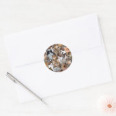 Cat Faces Patroon Ronde Sticker (Envelop)