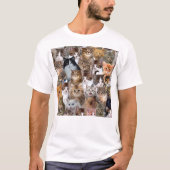 Cat Faces Patroon T-shirt (Voorkant)