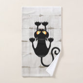 Cat Falling neergehaald leuke tekenfilm Bad Handdoek (Handdoek)