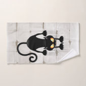 Cat Falling neergehaald leuke tekenfilm Bad Handdoek (Handdoek)
