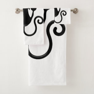 Cat Falling neergehaald leuke tekenfilm Bad Handdoek