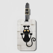 Cat Falling neergehaald leuke tekenfilm Bagagelabel (Voorkant (verticaal))