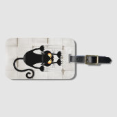 Cat Falling neergehaald leuke tekenfilm Bagagelabel (Voorkant (horizontaal))