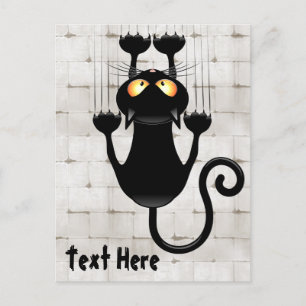 Cat Falling neergehaald leuke tekenfilm Briefkaart