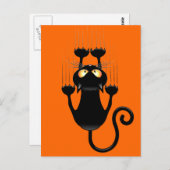 Cat Falling neergehaald leuke tekenfilm Briefkaart (Voorkant / Achterkant)