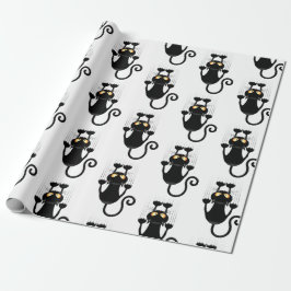Cat Falling neergehaald leuke tekenfilm Cadeaupapier