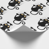 Cat Falling neergehaald leuke tekenfilm Cadeaupapier (Hoek)