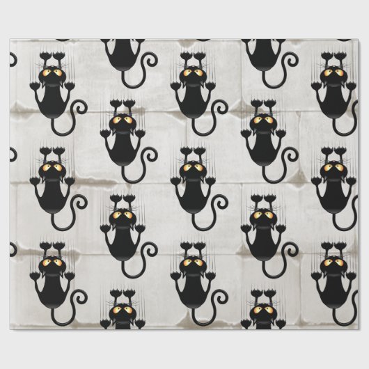 Cat Falling neergehaald leuke tekenfilm Cadeaupapier (Vlak)