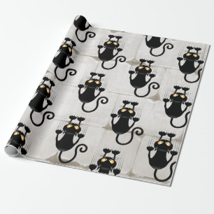 Cat Falling neergehaald leuke tekenfilm Cadeaupapier
