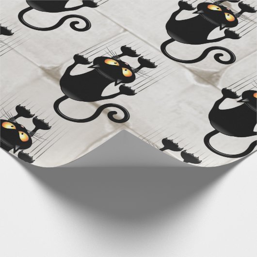 Cat Falling neergehaald leuke tekenfilm Cadeaupapier (Hoek)