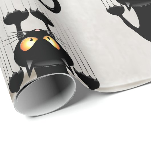 Cat Falling neergehaald leuke tekenfilm Cadeaupapier (Rol Hoek)