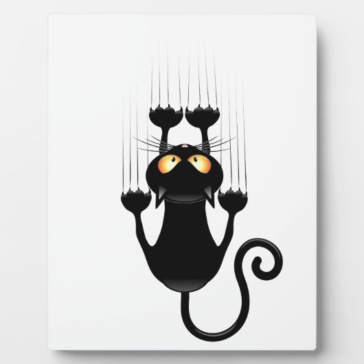 Cat Falling neergehaald leuke tekenfilm Fotoplaat (Voorkant)