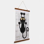 Cat Falling neergehaald leuke tekenfilm Hangend Wandkleed (Gebogen)