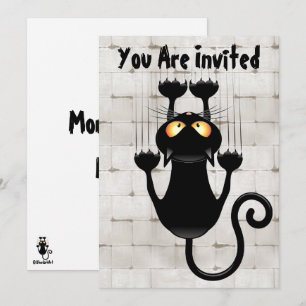 Cat Falling neergehaald leuke tekenfilm Kaart