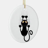 Cat Falling neergehaald leuke tekenfilm Keramisch Ornament (Rechts)