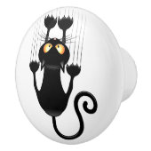 Cat Falling neergehaald leuke tekenfilm Keramische Knop (Rechts)