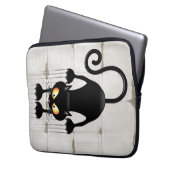 Cat Falling neergehaald leuke tekenfilm Laptop Sleeve (Voorkant Links)