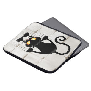 Cat Falling neergehaald leuke tekenfilm Laptop Sleeve