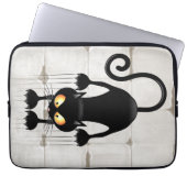 Cat Falling neergehaald leuke tekenfilm Laptop Sleeve (Voorkant)