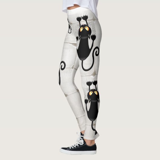 Cat Falling neergehaald leuke tekenfilm Leggings (Links)