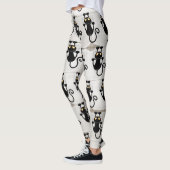 Cat Falling neergehaald leuke tekenfilm Leggings (Links)