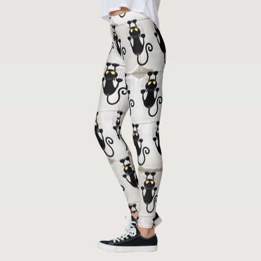 Cat Falling neergehaald leuke tekenfilm Leggings (Links)