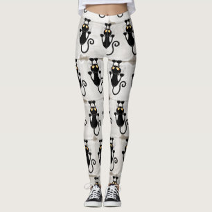 Cat Falling neergehaald leuke tekenfilm Leggings