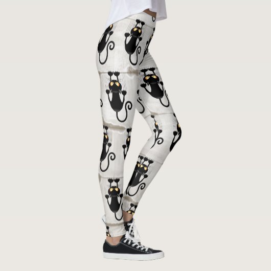 Cat Falling neergehaald leuke tekenfilm Leggings (Rechts)