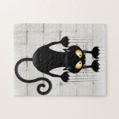 Cat Falling neergehaald leuke tekenfilm Legpuzzel (Horizontaal)